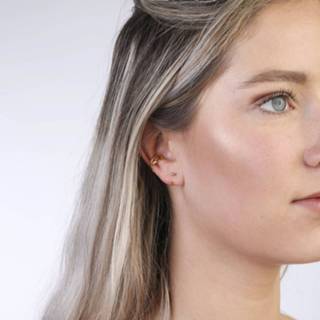 👉 Zilveren zilver x One Size wit earcuff goldplated 8719802180699