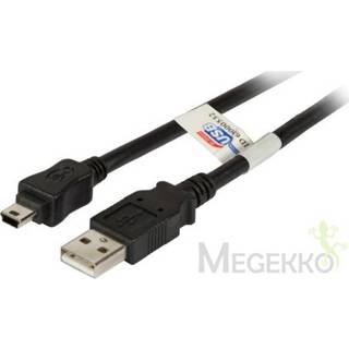 👉 Zwart mannen EFB Elektronik USB 2.0 A / Mini B 3m Mini-USB Mannelijk USB-kabel - [K525 4049759053345