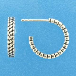 👉 Zilver One Size array TFT Stekercreolen Oxi Geoxideerd Glanzend 8718834579365