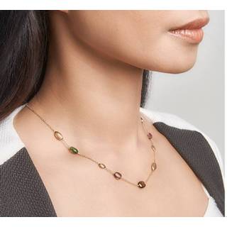 👉 Hals ketting geelgoud active vrouwen glanzend goudkleurig TFT Collier Toermalijn 1,1 mm 42 - 45 cm 8718834603947