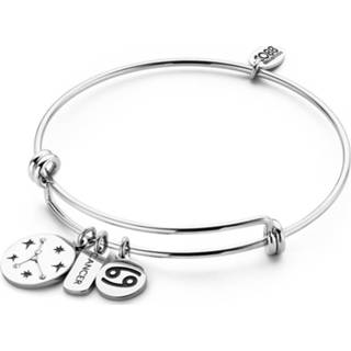 👉 Armband staal fantasiearmband vrouwen active zilverkleurig CO88 Collection Zodiac 8CB 90273 Stalen met Hangers - Sterrenbeeld Kreeft One-size 8719874226738