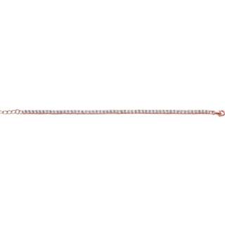 👉 New Bling 9NB-0232 Tennisarmband zilver met ronde zirconia rosekleurig 3 mm 17-20 cm