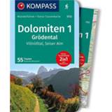 👉 Wandel gids Wandelgids 5732 WanderfuhrerK Dolomiten 1 - Grdental, Villnsstal, Seiser Alm | Kompass 9783763330966 9783763341993 9783763342488 9788883150166