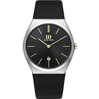 👉 Horloge steel staal zwart mannen gespsluiting rond zilverkleurig streepjes quartz eraal polshorloge active Danish Design 40 mm Stainless IQ33Q1236 8718569037888