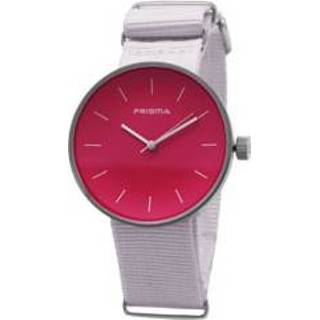 👉 Prisma Unisex-horloge Simpel P.1251.34WG Roze wijzerplaat Nato