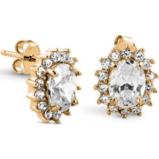 👉 New Bling 9NB-0163 Oorstekers Rozet zilver met zirkonia rosekleurig 6 x 8 mm
