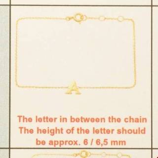 👉 Armband goud One Size goudkleurig TFT Letter C 16,5 - 17,5 18,5 cm 8718834613564