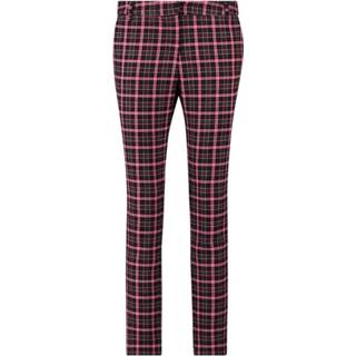 👉 Broek XL vrouwen rood Parien check vis 632 trousers