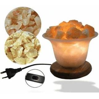👉 Oranje Calciet + Himalaya Zoutkristal Lamp