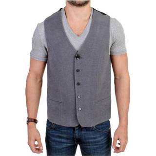 👉 Vest m male grijs Cotton blend casual 8032990421277