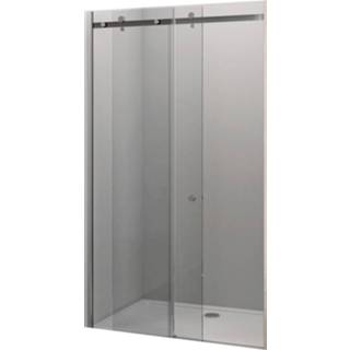 👉 Schuifdeur glas chroom aluminium Lacus Caprera 8mm Helder Anti-Kalk Profiel (alle maten) 8719304714521