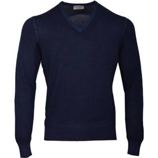 👉 Sweater male blauw V-neck