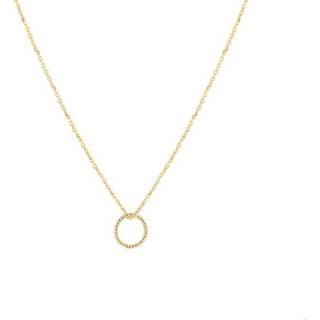 👉 Hals ketting geelgoud glanzend active vrouwen goudkleurig TFT Collier Rondje 0,8mm 40 - 42 44 cm 8718834521753