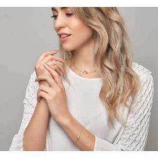 👉 Halsketting witgoud One Size array TFT Collier Edelstenen 1,1 mm 41 - 43 46 cm 8718834602896