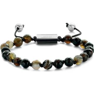 👉 Armband bruin One Size no color Frank 1967 Beads 7FB 0370 Natuurstenen - One-size 6 mm Donker 8720088321782