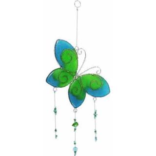 👉 Hars active groen turkoois Raamdecoratie van Vlinder (Groen/Turquoise) 8717506094564