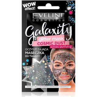 👉 Zwart One Size GeenKleur Eveline Cosmetics Glitter Mask Black 10ml. 5901761986600