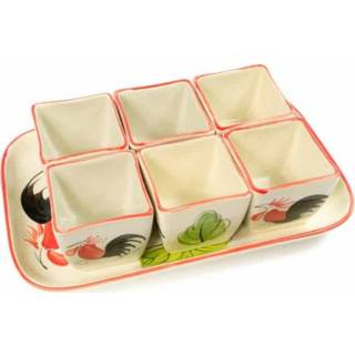 👉 Tapas Schaal Haan Keramiek