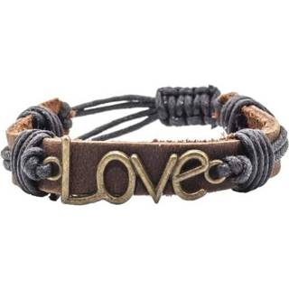 👉 Armband leer Pending: KNV bij Mondiaal - LOVE 8851109101516