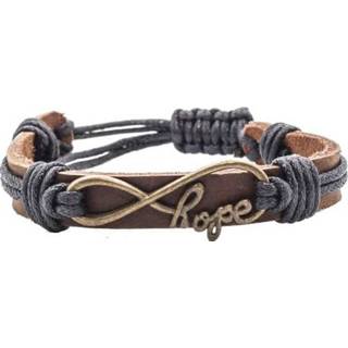 👉 Armband leer Pending: KNV bij Mondiaal - oneindige knoop hope 8851109101523