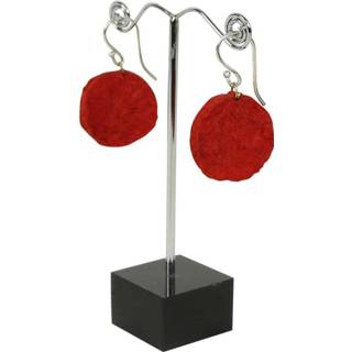 👉 Katoenen Oorbellen - Small Chips (Rood)