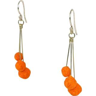 👉 Oorbel oranje active Katoenen Oorbellen - Cherries (Oranje) 5420074080930