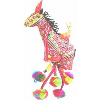 👉 Sleutelhanger Giraffe Stof/Kralen (15 cm)