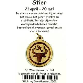 👉 Olijfhout active Sterrenbeeld Stier (3 cm) 8901009125027