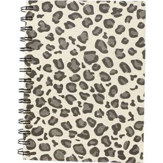 👉 Notitieboek Spiraal Large Sneeuwluipaard Print