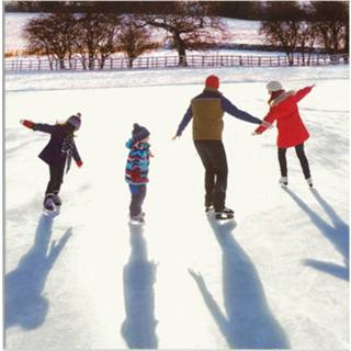 👉 Kerstkaart - Schaatsend Gezin (Set van 5) 5015877407604