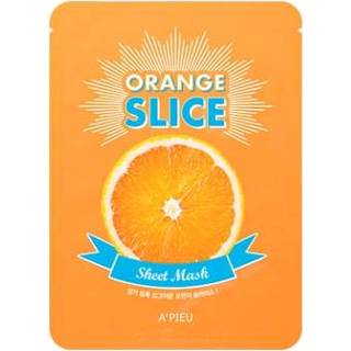 👉 Oranje One Size GeenKleur A'PIEU Orange Slice Sheet Mask 20g. 8806185746892