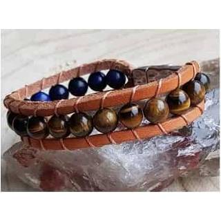 👉 Armband active Wraps Lapis Lazuli / Tijgeroog 7440841898894