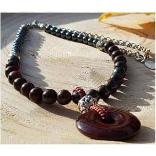 👉 Active Ketting Donut Tijgerijzer / Hematiet 7440841910947