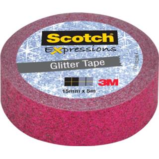 👉 Glitter tape roze Scotch Expressions tape, 15 mm x 5 m, 4054596070332