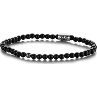 👉 Armband zwart staal One Size no color Frank 1967 Courageous Beads 7FB 0315 Natuurstenen met Element - Agaat 4 mm Lengte 20 cm 8719956247217