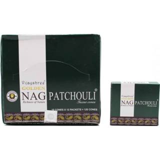 👉 Golden Nag Wierook Kegels Patchouli (12 pakjes van 10 Kegels)