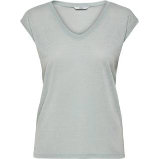 👉 Only Onlsilvery S/s V Neck Lurex Top Jrs: