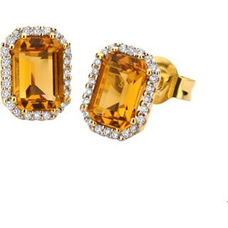 👉 Oorknop diamant geelgoud One Size array TFT Oorknoppen Citrien En H SI 8718834618774