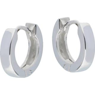 Zilver zilveren klapsluiting creool vrouwen active glanzend vierkant Best Basics Klapcreolen - Vierkante Buis 3 Mm 107.0073.12 8712121553755