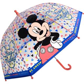 👉 Paraplu kunststof blauw One Size transparant Chanos Mickey Mouse blauw/transparant 45 cm 5203199036354