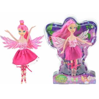 👉 Tienerpop roze kunststof One Size Toi-Toys glitterfee 22 cm 8719905056532