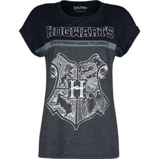 👉 Shirt zwart grijs T-Shirt meisjes Harry Potter Hogwarts Girls zwart/grijs gemêleerd 4060587803360
