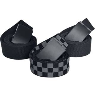 👉 Riem zwart antraciet Urban Classics Belts Trio 3er Pack Riemen zwart-antraciet 4053838568385