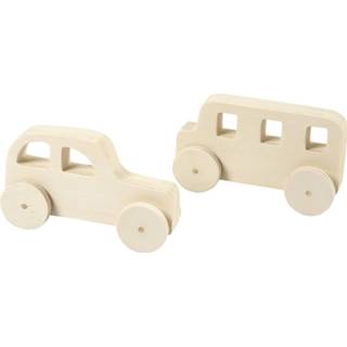 👉 Hout GeenKleur One Size Creotime auto's 12 x 6 cm blank 2 stuks 5712854057165
