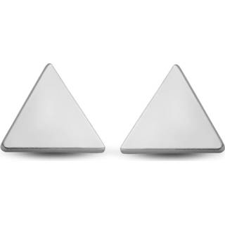 👉 Oorknop zilverkleurig One Size no color New Bling 9NB 0354 Zilveren Oorknoppen - Driehoek 8720143833670