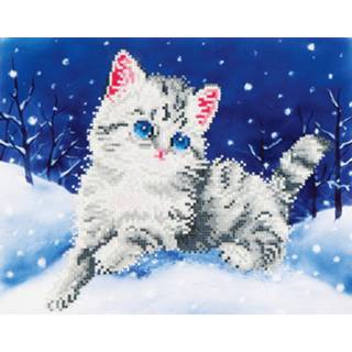 👉 One Size GeenKleur Kitten in the Snow Diamond Dotz: 35x27 cm 4897073240718