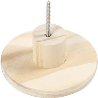 👉 Kapstok hout One Size geel Creotime 11x5 cm 5712854061223