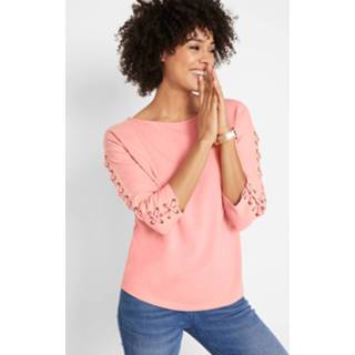 👉 Sweater vrouwen dameskleding oranje met vetersluiting 8904337805982