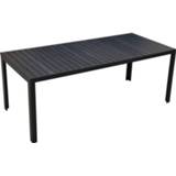 👉 Terrastafel zwart aluminium active Outsunny Tuintafel Terrasse WPC 190 x 84,5 72cm 4250871208036