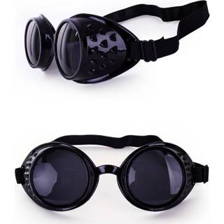 Pilotenbril zwart active Leuke steampunk piloten bril 8713647302728